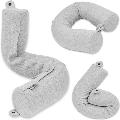 Dot&Dot Twist Memory Foam Travel Pillow for Neck, Chin,